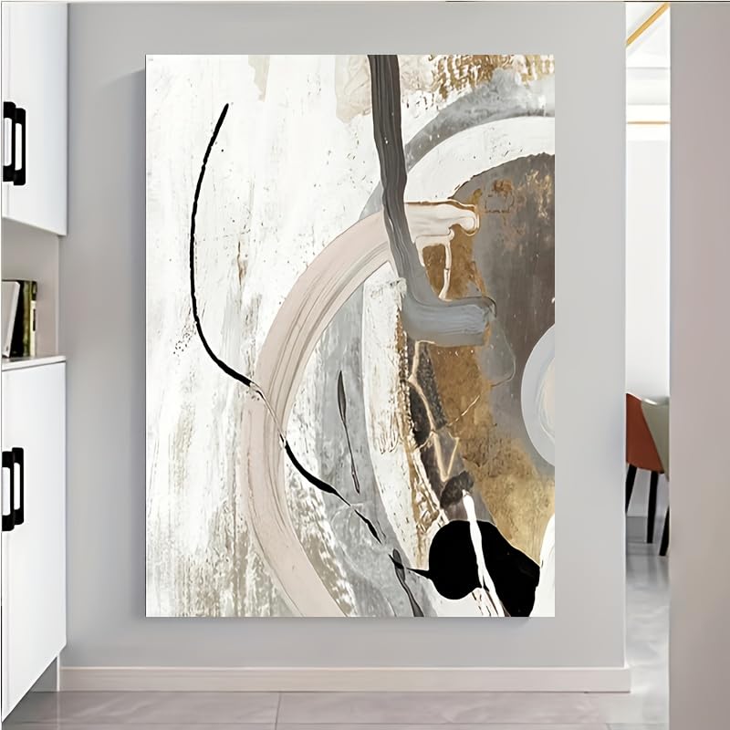 Affiche murale moderne marron et gris pour sublimer le design du salon