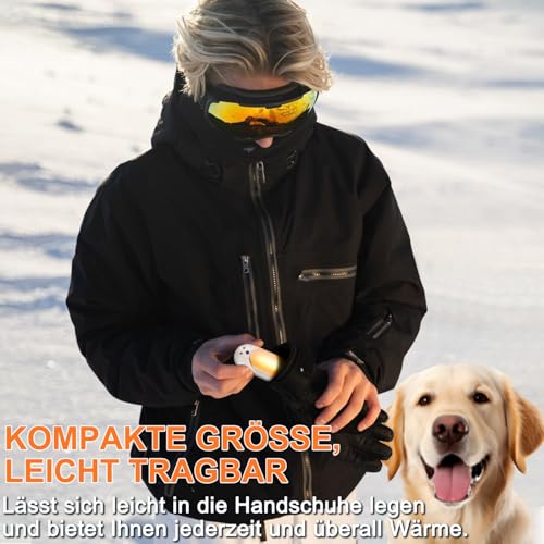Lepwings Handwärmer Elektrisch, 2er-Pack, 6000 mAh Taschenwärmer Wiederverwendbar mit 3 Modi, 20 Stunden Lang Anhaltende Wärme… – Ansicht 5
