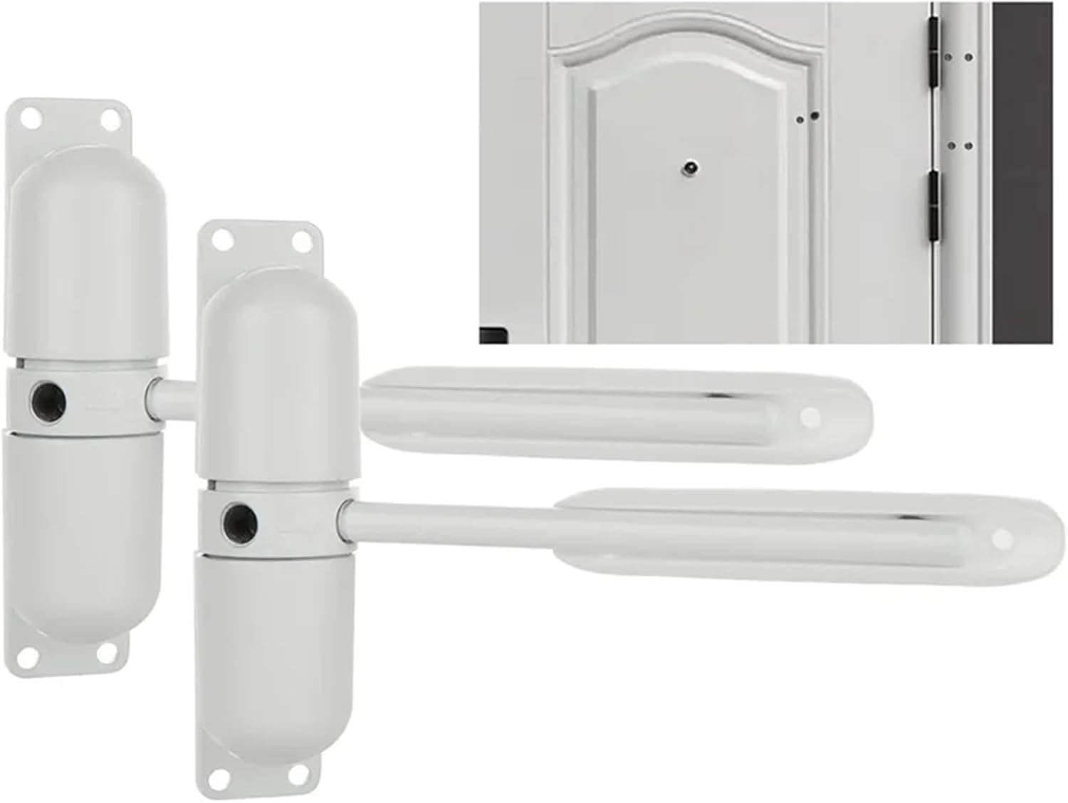 AT44-2 PCS Spring Door Closer Adjustable Close Hinge for Convert Hinged Doors to Self-Closing, Auto