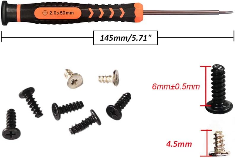 PS4 Controller Screwdriver,TECKMAN Small Phillips Screwdriver with a Set of PS4 Controller Screws for PS4 Controller Tear Down and Repair