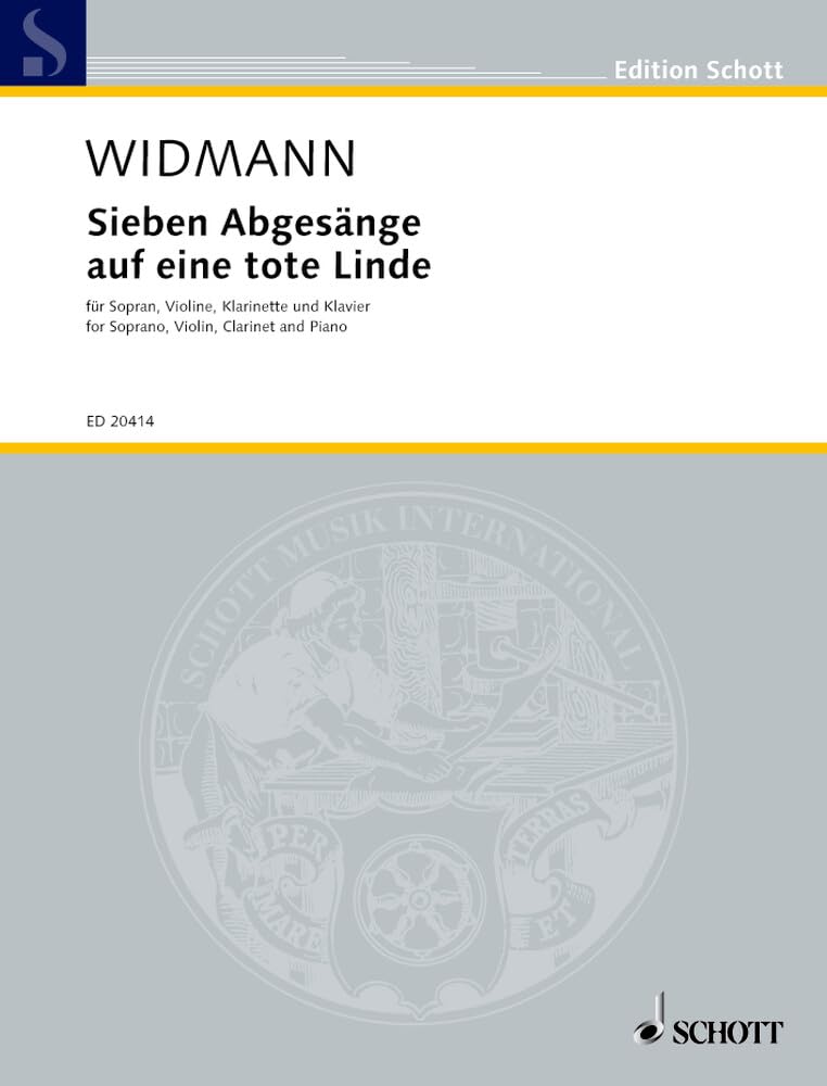 Parties separees Sieben abgesange auf eine tote linde clarinette partition musique