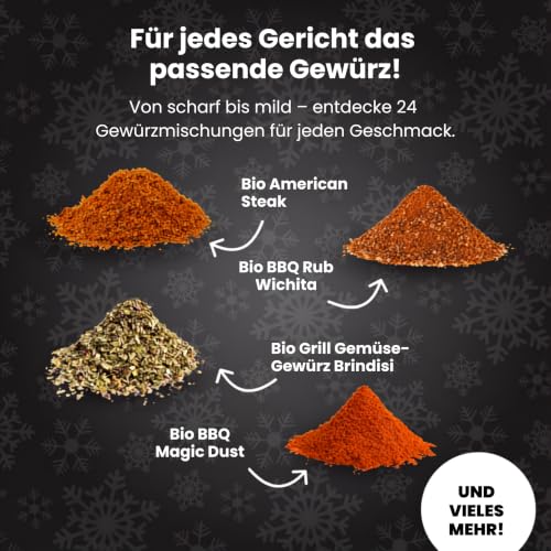 Foto von BOXILAND® BBQ Adventskalender 2026 – 24 Bio Grillgewürze & Rubs Gewürzsalze