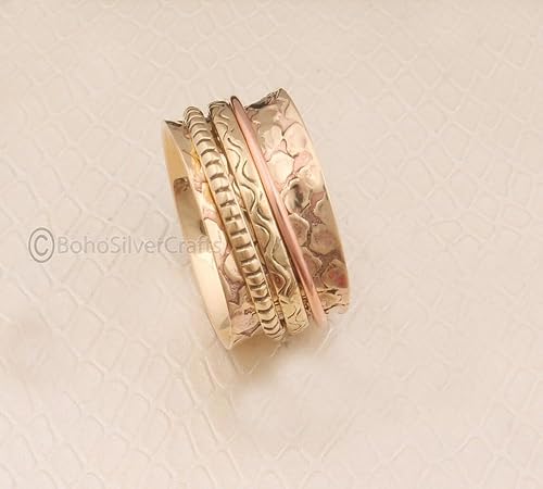 Miniatura 4 de Spinner Ring Women, Handmade Spinner Ring, Minimalist Spinner Ring, 925 Silver Ring, Bohemian Band Ring, Narrow Band Ring, Spinner Gold Ring, Fidget
