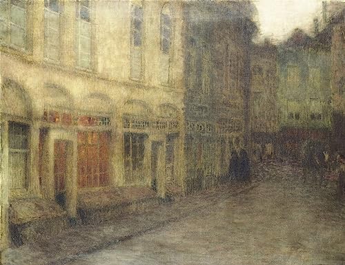 Impression d'Art Place à Ypres au Crépuscule Le Sidaner pour Décoration Chambre Cosy