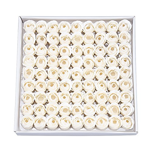Weiye Boîte de 81 savons en forme de rose végétaux et parfumés aux huiles essentielles