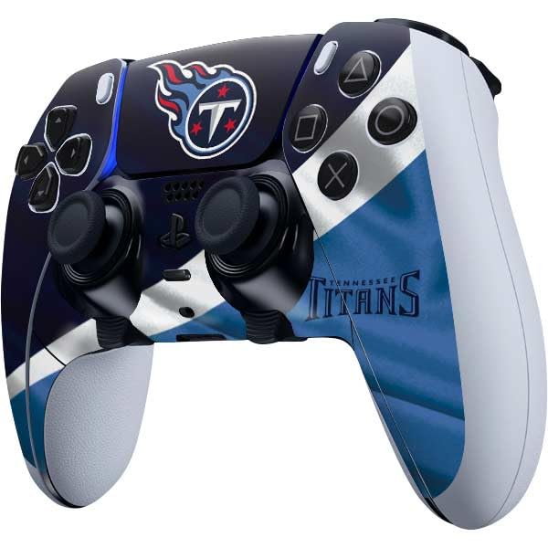 Skinit Decal Gaming Skin Compatible with PS5 DualSense Edge Pro Controller - Officially Licensed NFL Tennessee Titans Design