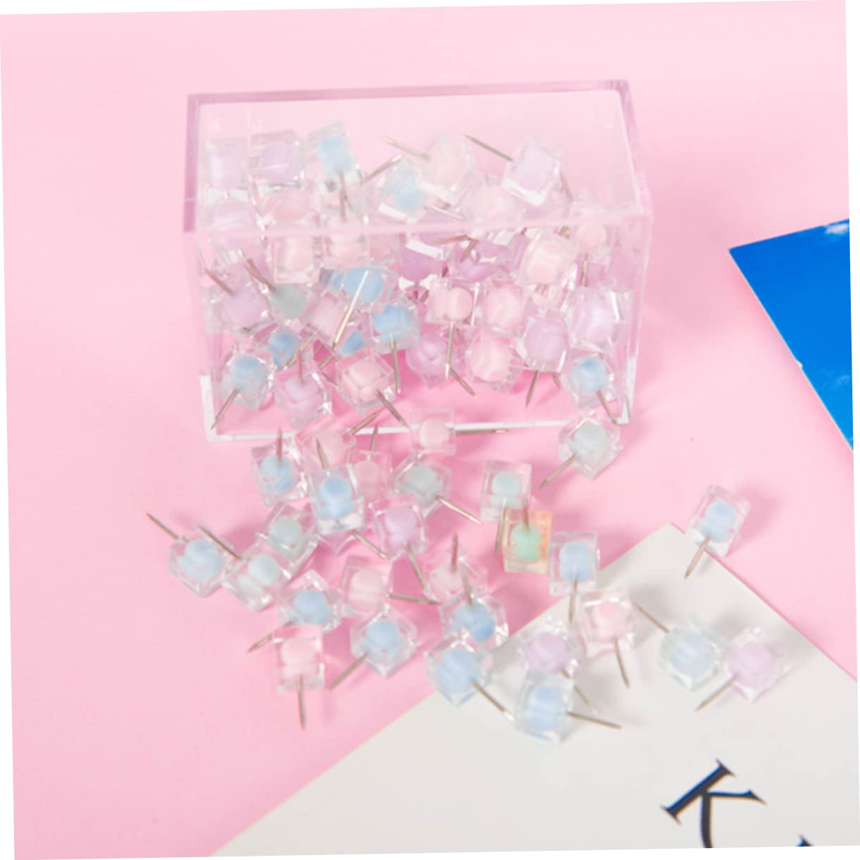 Angoily 3 Sätze Bunte Pushpins Kreative Stecknadeln Für Korkwand Und Pinnwand Für Büro Schule Und Zuhause Einfach Zu Verwenden Und Mehrfach Einsetzbar 80 Stück * 3