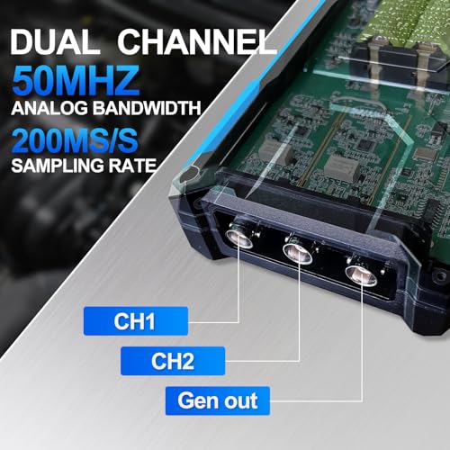 Image of Oscilloscope,SKYCENX SK202D Handheld Oscilloscope Multimeter,80MHz Bandwidth,200MS /s Sampling Rate,6000 Counts,Voltage,Current,Capacitor,Resistor,Diode Test