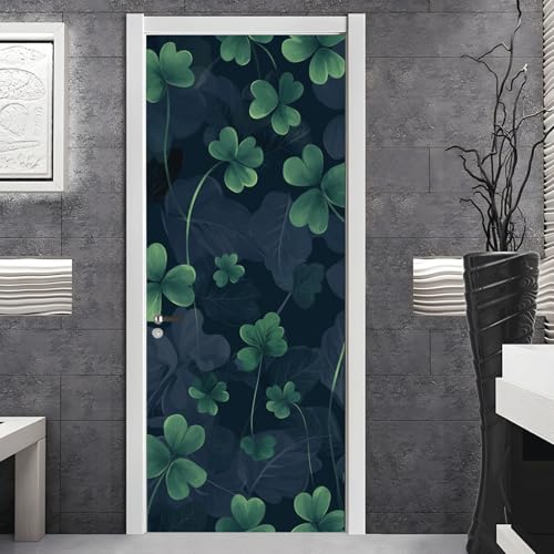 Vinilos Para Puertas 88X200Cm Follaje Vinilo Puerta 3D Pegatinas Para La Renovación De La Puerta Arte Mural Etiqueta Carteles Pegatinas De Pared Diy Decoraciones
