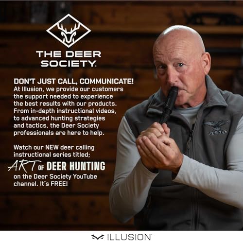 Extinguisher Deer Call by Illusion | Grunt Tube | Buck, Doe, Fawn | Adjustable 10-in-1 Call | Color (CAMO/Black) | Freeze Resistant - Image 5