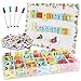CHUCHIK ABC Magnetic Letters Set for Kids and Toddlers. Alphabet Lowercase and Uppercase Foam Magnets Toy with Easel White Board, 4 Pens and Eraser. 