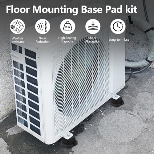 8 Stück Bodenkonsole Dämpfungssockel für Klimaanlage und Wärmepumpe, Gummipuffer Schwingungsdämpfer, Antivibrationsfüße aus Gummi, für Klimaanlage im Außenbereich Wärmepumpen, 500KG Belastbar