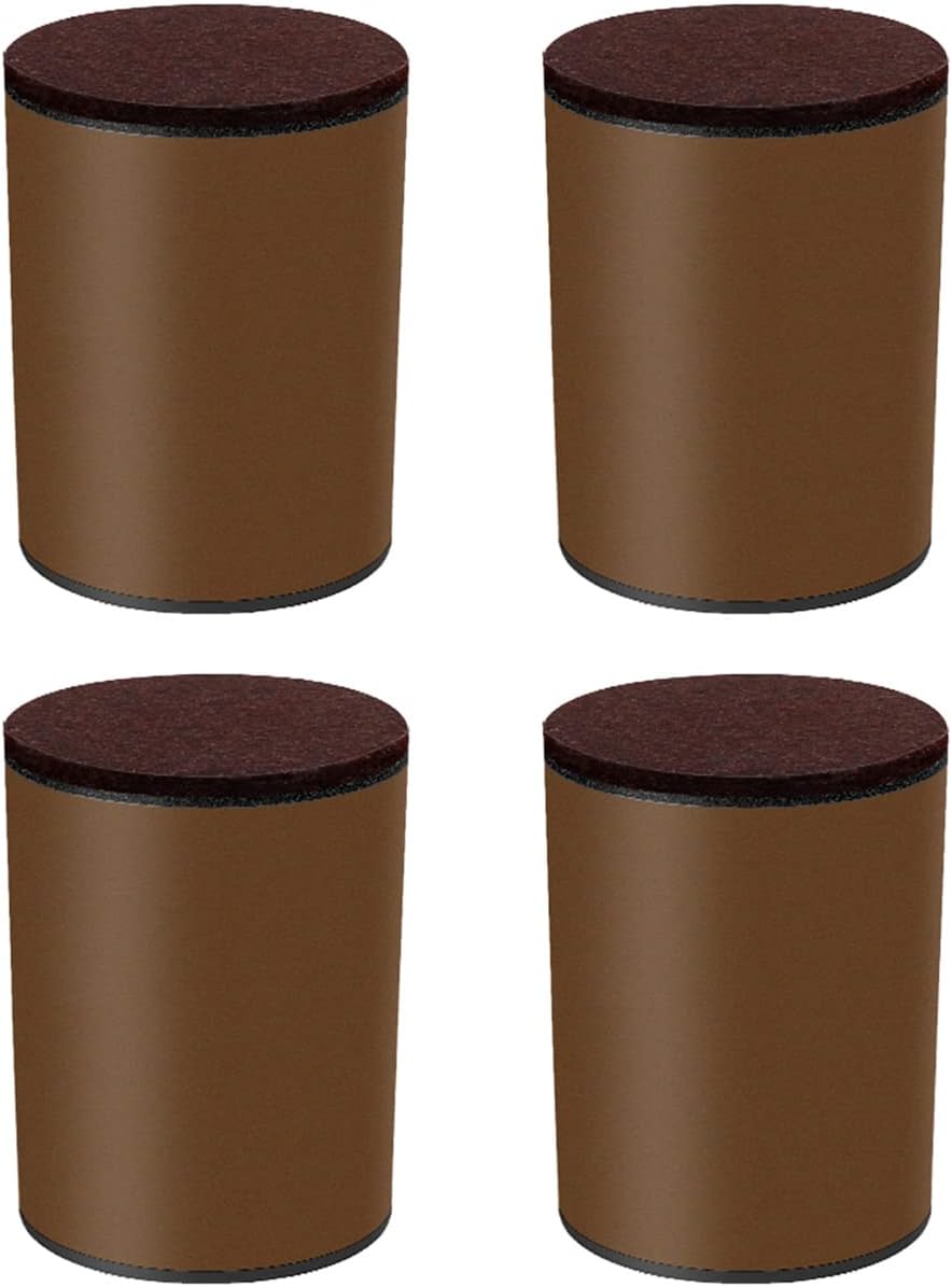 4 Furniture Legs,Sofa Legs Bed Legs Carbon Steel Furniture Riser, Bed Risers, Furniture Risers for Furniture Height (60 * 102mm/2.4 * 4in,Brown)