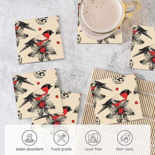 Dessous de verre liège céramique absorbant décoration mariage avec support métal - 7