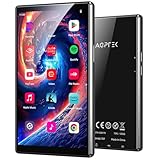 AGPTEK 5'' 128GB MP3 Player with Bluetooth and WiFi, T09 Touch Screen Andriod 13 Music Player with Spotify, Audible, YouTube, Up to 1TB(Black)
