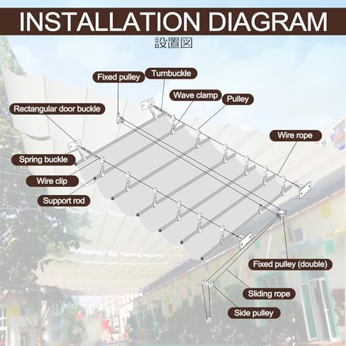 Voile d'ombrage rétractable contre la chaleur de la tonnelle