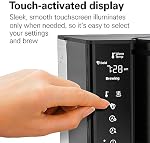 Hamilton Beach 14 Cup Programmable Coffee Maker with Easy Measure Reusable Filter, Removable 70 oz Water Reservoir, Touchscreen, Auto Shut-Off, Drip Coffee Machine, Black & Stainless Steel, 46220 | Easy Measure Light Up Reusable Filter | Removable 70