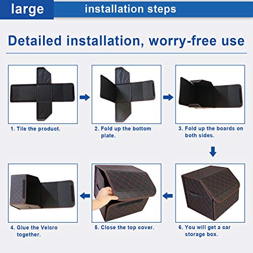 Yafeco Multipurpose Collapsible Car Trunk Storage Organizer With Lid - Portable Car Storage Box Bin Suv Van Cargo Carrier Caddy For Shopping Camping Picnic Home Garage #TOP3