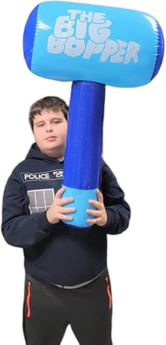 Miniatura 2 de The Big Bopper Inflate - Martillo inflable azul (30 x 18 pulgadas), mullet para jugar peleas y acción (paquete de 4)
