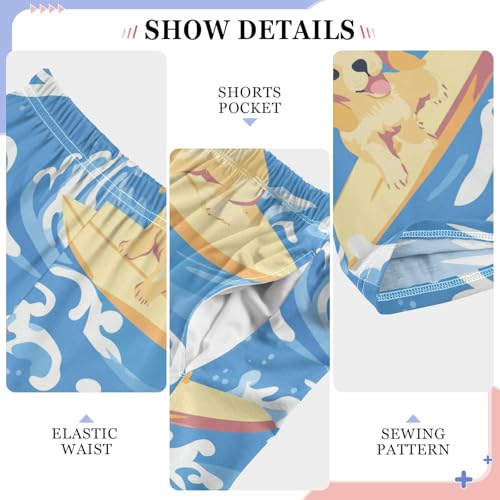 Surf Puppies Boys Pants Boys Athletic Pants Long Pant for Boywith Pockets Wide-Leg Size 6-14Y4