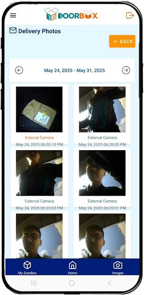 AI-Powered Smart DoorBox with Twin Cameras | First-Ever Image-Proof Delivery Box | Loud Alarm | Weather & Tamper Resistant | Temperature Monitored for Safe and Secure Package Storage