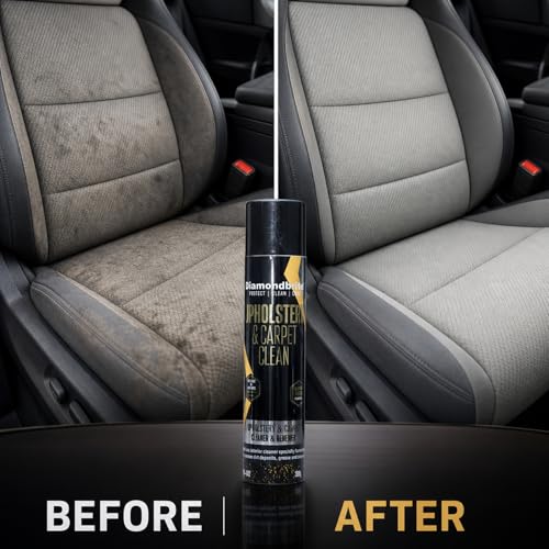 Image of Diamondbrite Upholstery Cleaner Foam Spray 400ml | Car Interior, Sofa & Carpet Cleaner | Fabric, Leather & Vinyl Stain Remover | Quick Dry Foaming Cleaner with Odour Removal