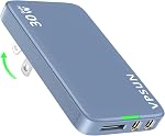 USB C Bloc du chargeur mural 30W,3 Port Ultra Petit plat USB-C Fiche de charge, pliable USB Adaptateur d'alimentation pour iPad,iPhone 15/16, Samsung (blanc, 30W)