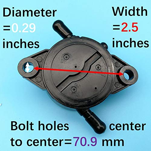 Tuzliufi Fuel Pump Compatible with Kawasaki John Deere FR541V FR600V FR691V FR730V FS541V FS600V FS651V FS691V FS730V walk-behind 647A 657A 667A 652B 636M 648M 652M 648R WG32A WG36A WG48A Z253 - Thumbnail 5