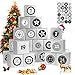 Produktbild Adventskalender zum Befüllen, 24 Adventskalender Geschenkbox, mit Zahlenaufklebern, für Weihnachtlichen 2020 zum Basteln und Befüllen, Weihnachts-Geschenkschachtel zum DIY, Silber