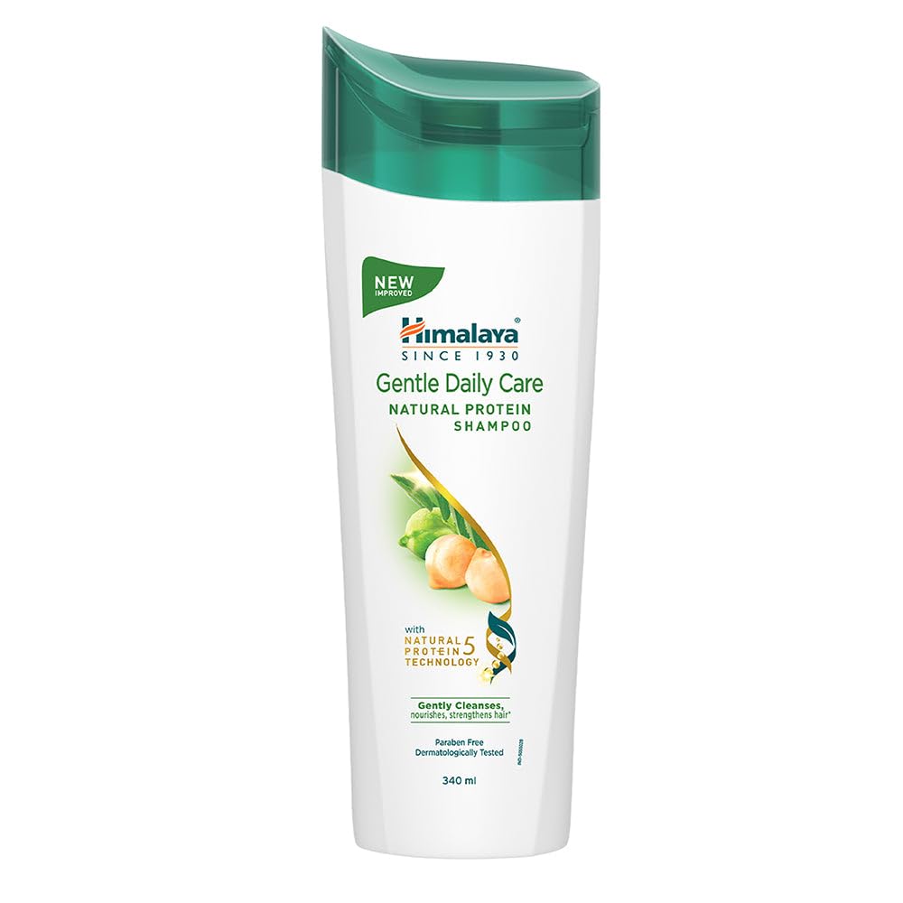 Himalaya Gentle Daily Care Natural Protein Shampoo, With Chickpea, Licorice & Amla, For Women & Men, 340 ml