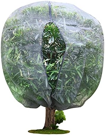 Garden Plant Cover Plant Protection Netting Bags with Zipper Fruit Tree Netting Cover Large Garden Mesh Netting Plant Net Cover Bags for Protecting Plants Trees Fruits Flowers 72x76 inch(Black, 1Pack)