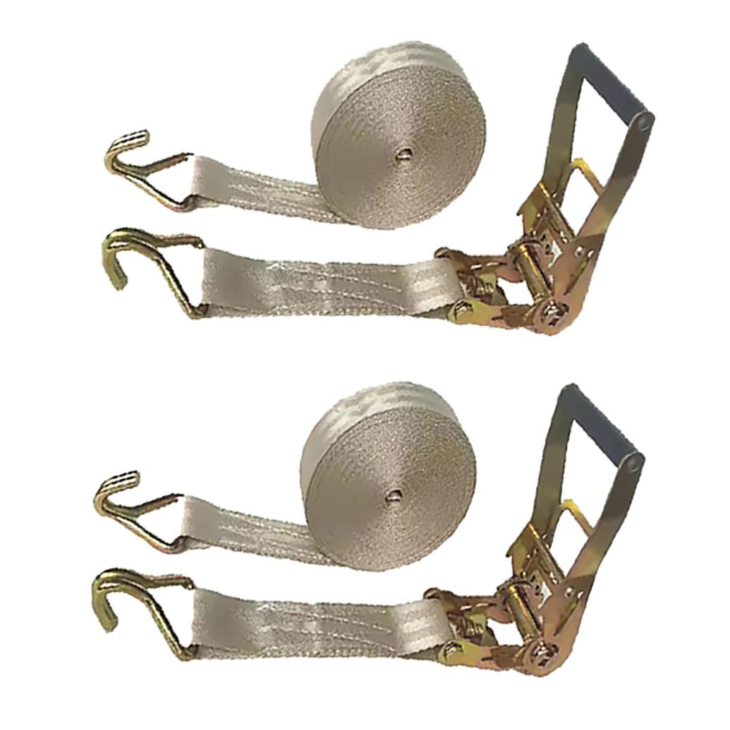2 Set Di Cinghie A Cricchetto Resistenti,capacità Di Carico Cinghia A Cricchetto, Cinghia Di Ancoraggio Regolabile, Cinghia Con Gancio Per Rimorchio Camion(L 6m/236.2in)