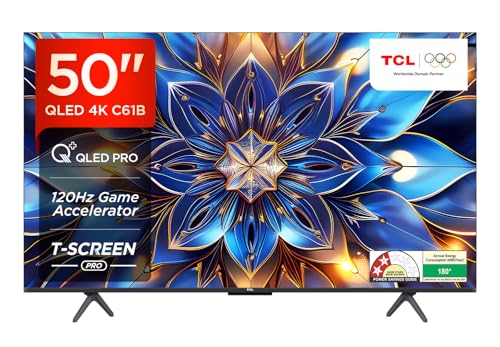 Image of TCL 126 cm (50 inches) 4K Ultra HD Smart QLED Google TV 50C61B (Black)