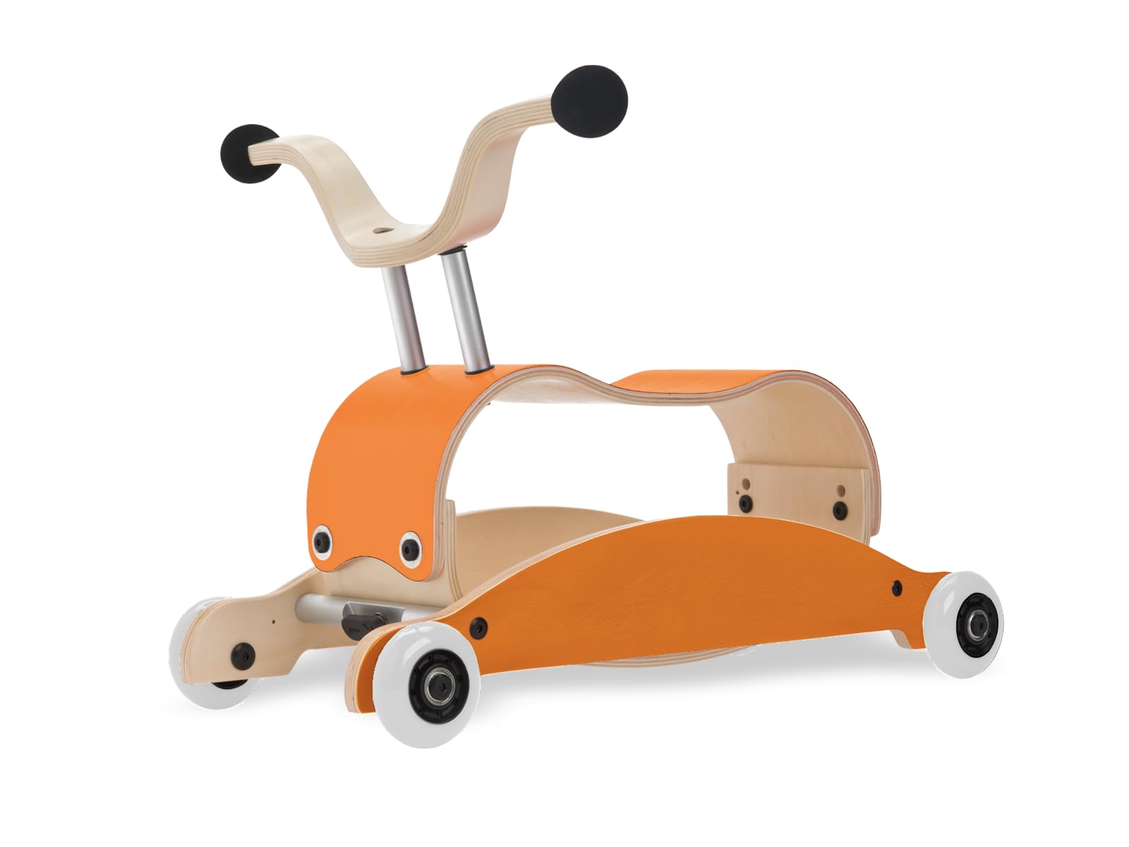 Wishbone Mini-Flip Mix & Match in Orange - Baby Walker That Converts - 3-in-1 Walk, Scoot and Rock