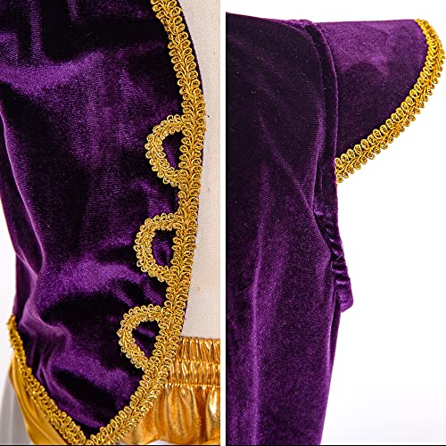 Maoluo Vintage Boys Arabian Prince Costume Kids Dress Up Halloween Party Street Rat Suit Cosplay Fancy Outfit, 7-8 Years #TOP3