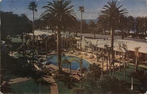 Hotel Miramar Turquoise Pool Santa Monica Vintage Postcard
