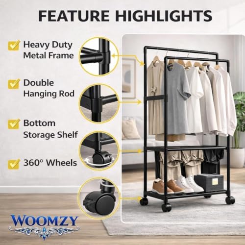 Image of ๐๐ข๐ฆ๐ ๐๐ฅ Heavy-Duty ๐ ๐ฒ๐๐ฎ๐น Hanger Stand for ๐๐น๐ผ๐๐ต๐ฒ๐ Hanging, Garment ๐ฆ๐๐ฎ๐ป๐ฑ ๐ฅ๐ฎ๐ฐ๐ธ Clothe Storage Freestanding ๐๐น๐ผ๐๐ต ๐๐ฎ๐ป๐ด๐ถ๐ป๐ด Stand for Bedroom, Entryway, Living Room