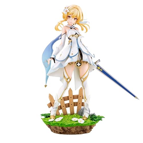 YLQANONG Lumine Figures, Game Cartoon Aether/Barbara Figure Statues PVC Anime Action Figurine 20CM/7.87IN - Lumine - 20cm/7.87in