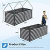 Quictent Raised Garden Bed Galvanized Raised Beds for Gardening Vegetables with Cover 6x3x2 ft Tall Metal Planter Box Outdoor Use (Clear) #3