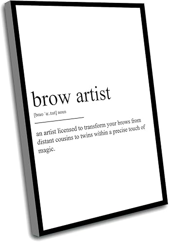 Impresión de definición de artista de cejas, definición de arte de pared en blanco y negro, decoración del hogar para hombres, decoración de sala de