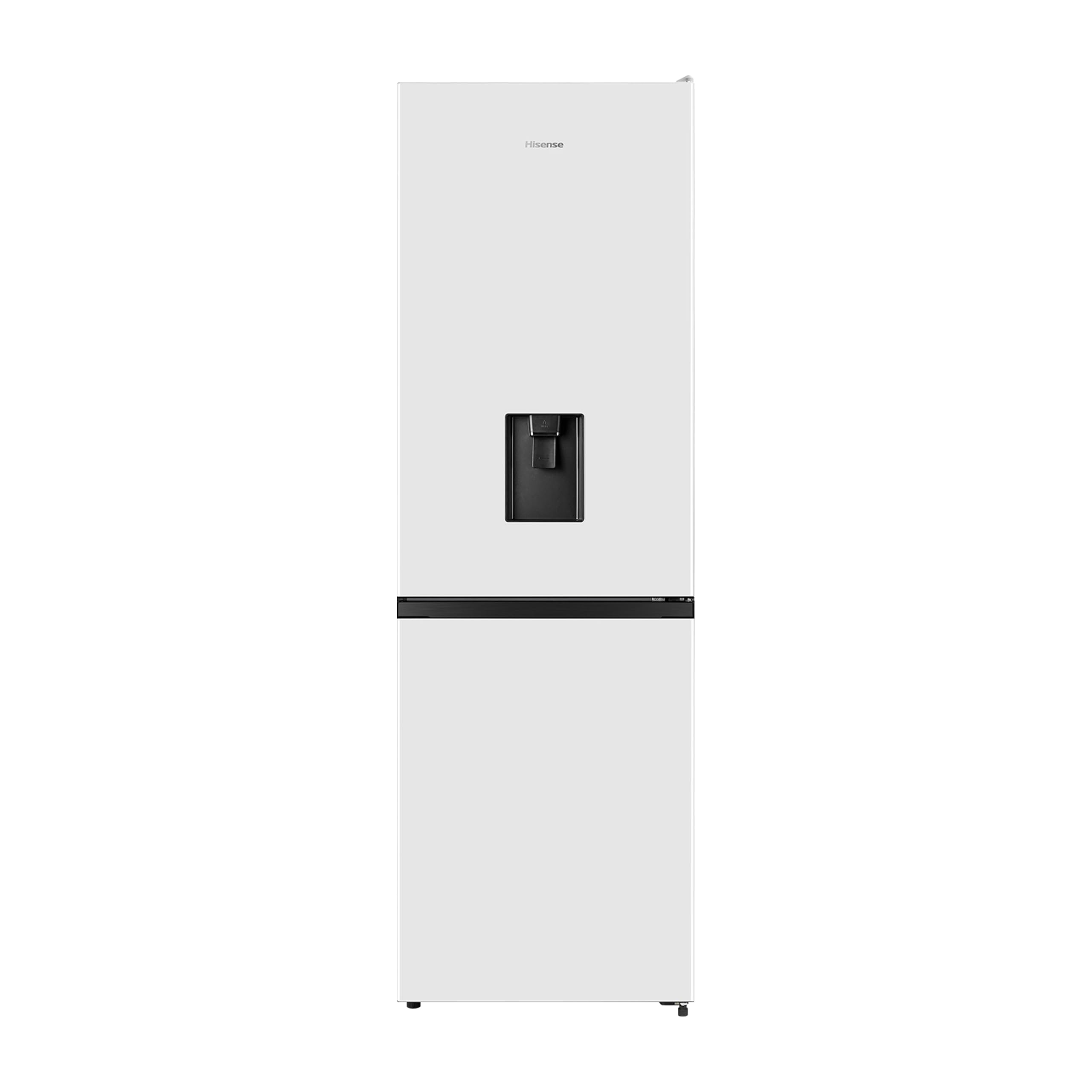 Hisense RB390N4WWE 60 cm Freestanding 60/40 Fridge Freezer - 304 litre Capacity - Total No Frost - Non-Plumbed Water Dispenser - White - F Rated