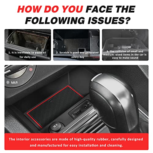 Tapetes protectores para Volkswagen Jetta 2013-2018 rojo 10 piezas miniatura 6