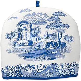 Portmeirion Home & Gifts Blue Italian 36 x 27 cm Cotton Tea Cosy, Blue/White