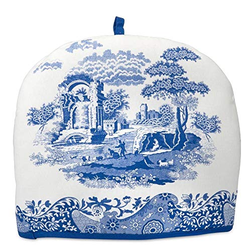 Portmeirion Home & Gifts Blue Italian 36 x 27 cm Cotton Tea Cosy, Blue/White