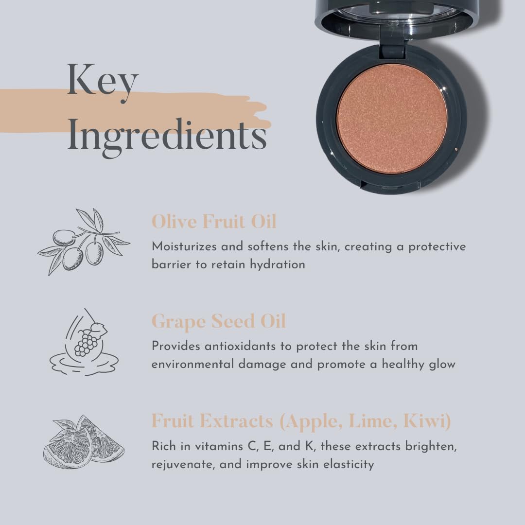 dome BEAUTY Cheek Envy Blush for Cheeks - Infused with Vitamins & Antioxidants, Long-Lasting, Buildable, Smooth Finish, Clean Beauty - Tahitian Sunset Makeup Blush Powder 0.88 oz