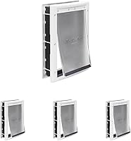 Vista 11 de Puerta para mascotas PetSafe plástico con solapa suave de color, Mediano, M, Blanco