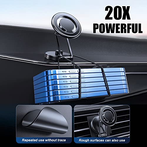 Aniolzd For Magsafe Car Phone Mount Magnetic Phone Holder For Car Dashboard Dash Mobile Phone Stand Hands Free Automobile Mounts Cell Phone Holder Fit For Iphone 14 13 12 Pro Max Plus Mini Silver #TOP2