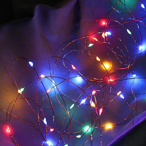 Andoer Carga USB portátil INS Estrelas do céu Decoração piscando 5 metros 50 lâmpadas 8 funções de l