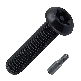 M3-0.5 x 20mm Tamper Proof Button Head Security Screws, Stainless Steel 304, Black Coated Anti-Theft Machine Screws for Automotive, Electronics, DIY & Outdoor Repair, 100-pack bit Included