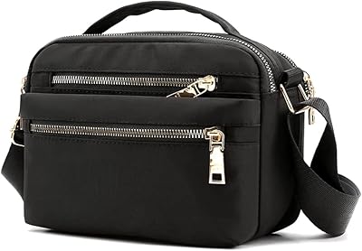 JIANLINST Small Crossbody Purses for Women Multi Pocket Casual Crossbody Bag Cellphone Wallet Purse Shoulder Bag Black